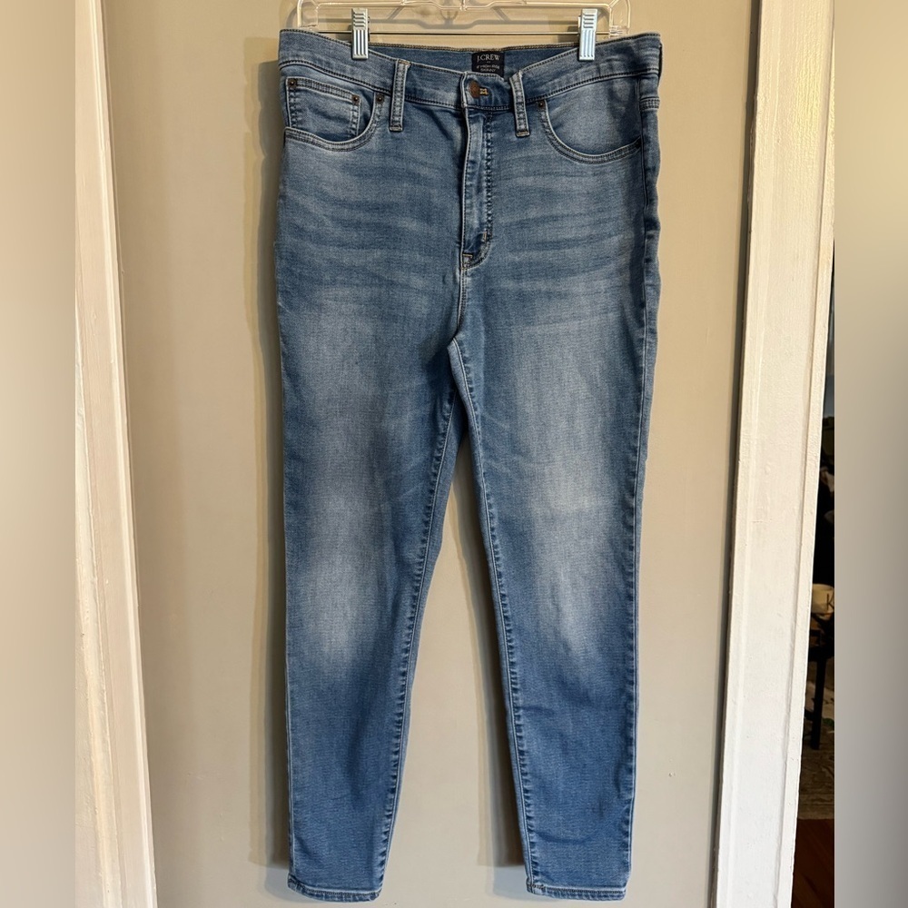 J. Crew 10” High Rise Medium Blue Skinny Jeans